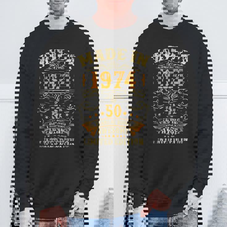50歳ギフト メンズ ヴィンテージ 1974年 50歳の誕生日 スウェットシャツ 高齢者への贈り物