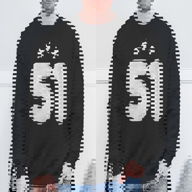 51 歳の誕生日番号 51 バルーン 51 歳の誕生日 スウェットシャツ 高齢者への贈り物