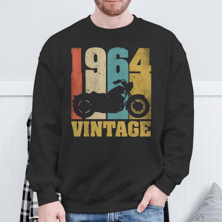 61 歳の誕生日バイカーギフトtシャツ-ヴィンテージ1964バイク スウェットシャツ 高齢者への贈り物