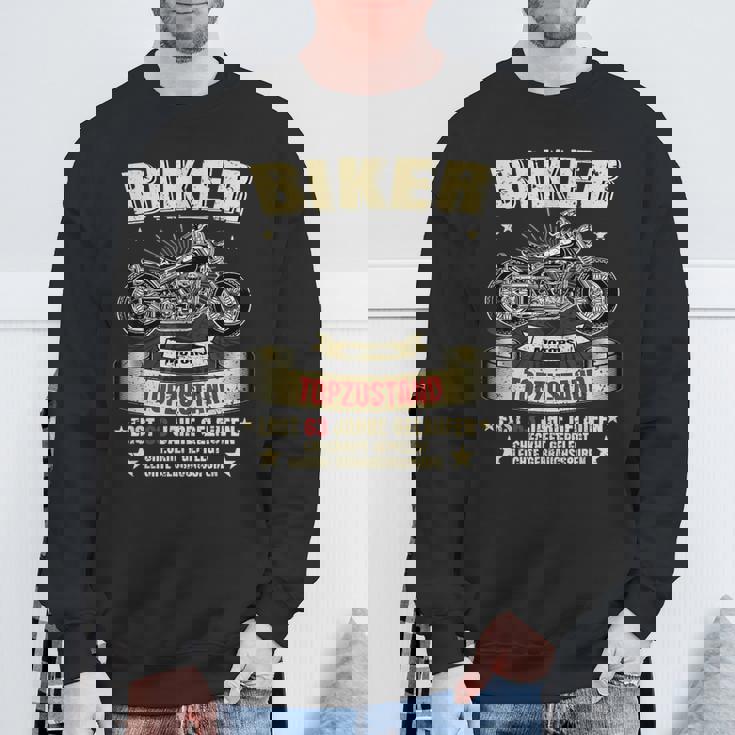 メンズ 63歳の誕生日 男性 バイカー オートバイ レジェンド ギフトアイデア スウェットシャツ 高齢者への贈り物
