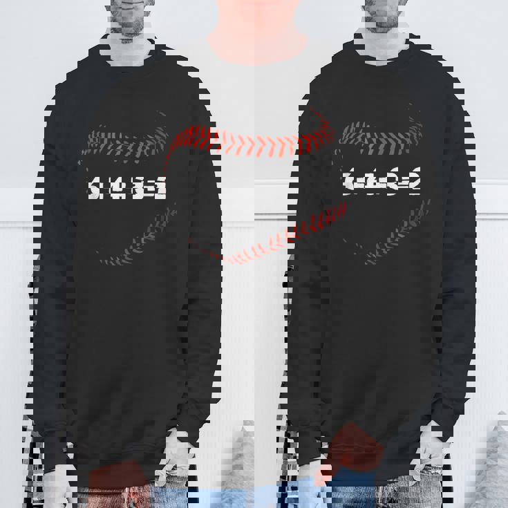 6432 ダブルプレイ 野球選手ギフト 野球名言 スウェットシャツ 高齢者への贈り物