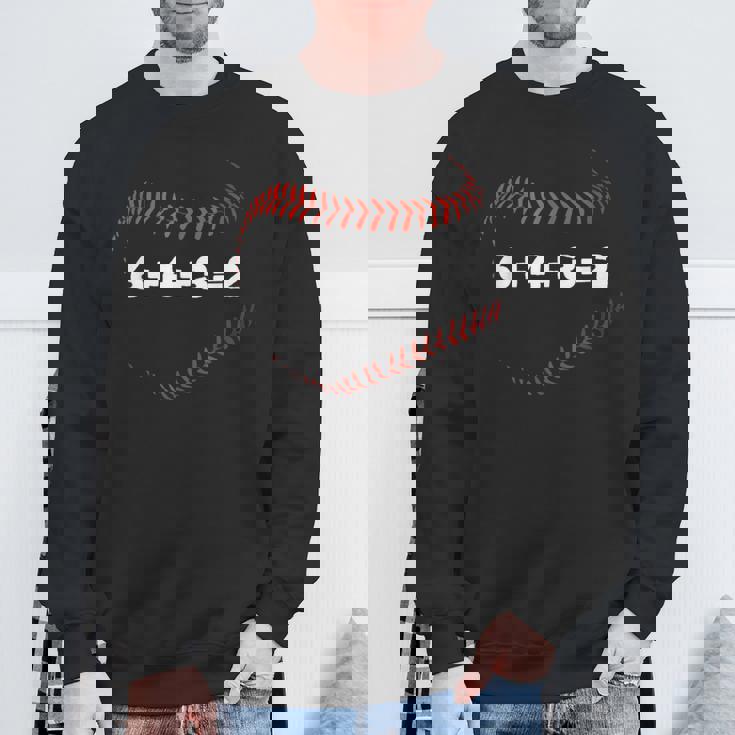 6432 ダブルプレー野球選手ギフト野球格言 スウェットシャツ 高齢者への贈り物