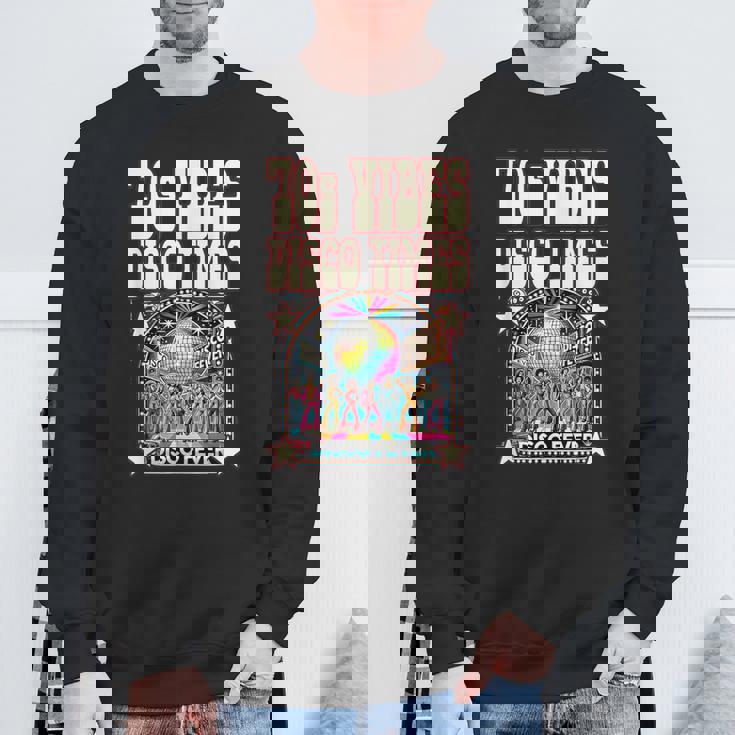 70Sibes Disco Times 揺れる70年代スタイル ディスコダンスクラブ スウェットシャツ 高齢者への贈り物