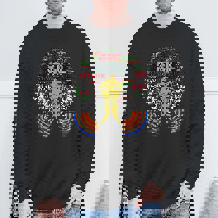 70年代ファンクアフロソウルレトロヴィンテージデザインアフロアンク スウェットシャツ 高齢者への贈り物