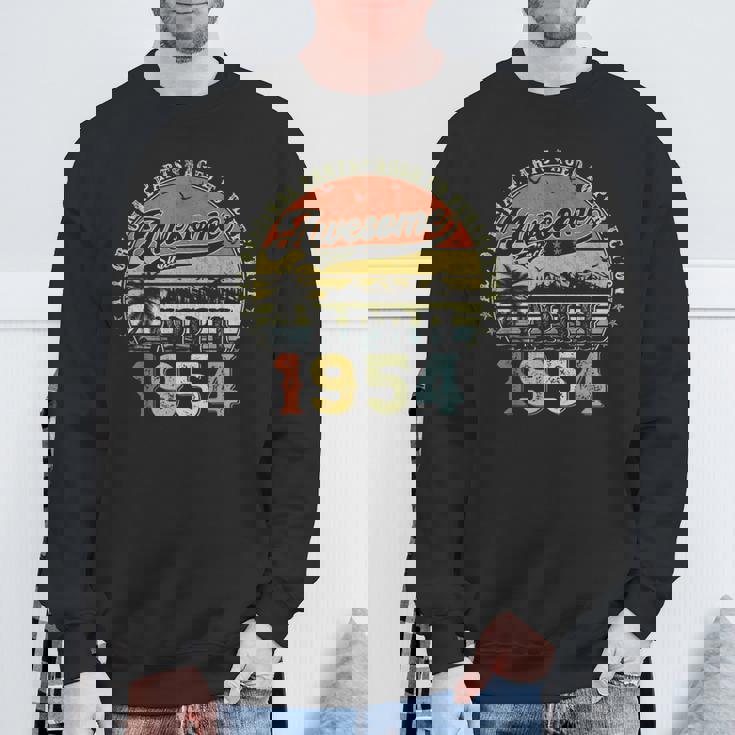 70歳 誕生日プレゼント 男性用 1954年4月 誕生日 ヴィンテージ スウェットシャツ 高齢者への贈り物