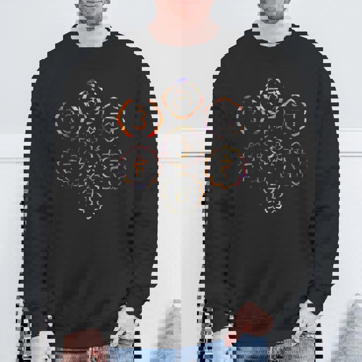 7つのチャクラ スウェットシャツ 高齢者への贈り物