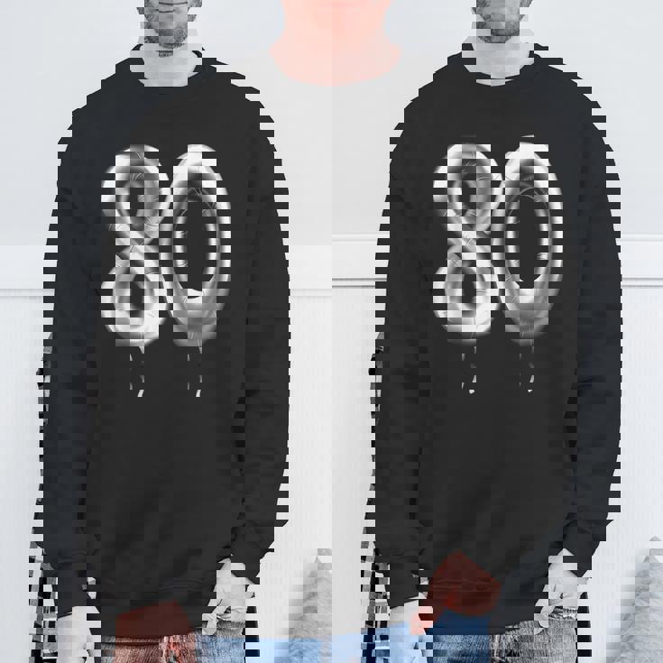 80歳の誕生日バルーン 装飾バルーン 80年目 スウェットシャツ 高齢者への贈り物