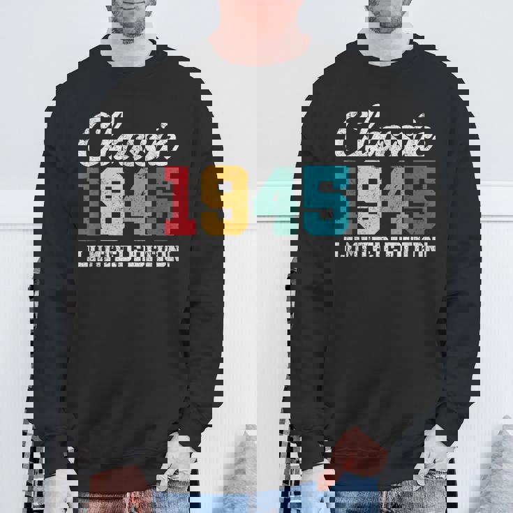 80歳クラシック1945年限定版レトロ80歳の誕生日 スウェットシャツ 高齢者への贈り物