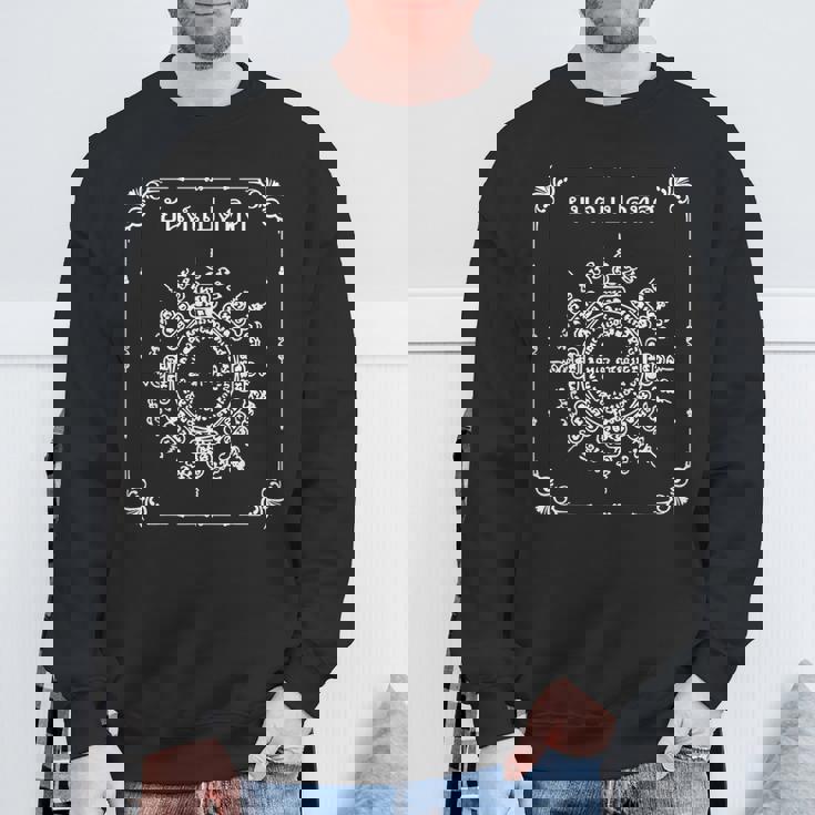 8つの神聖なヤントラ お土産 タイ サクヤン 神聖なヤントラ の入れ墨 マスタータトゥー アユタヤ ワット・バンプラ スウェットシャツ 高齢者への贈り物