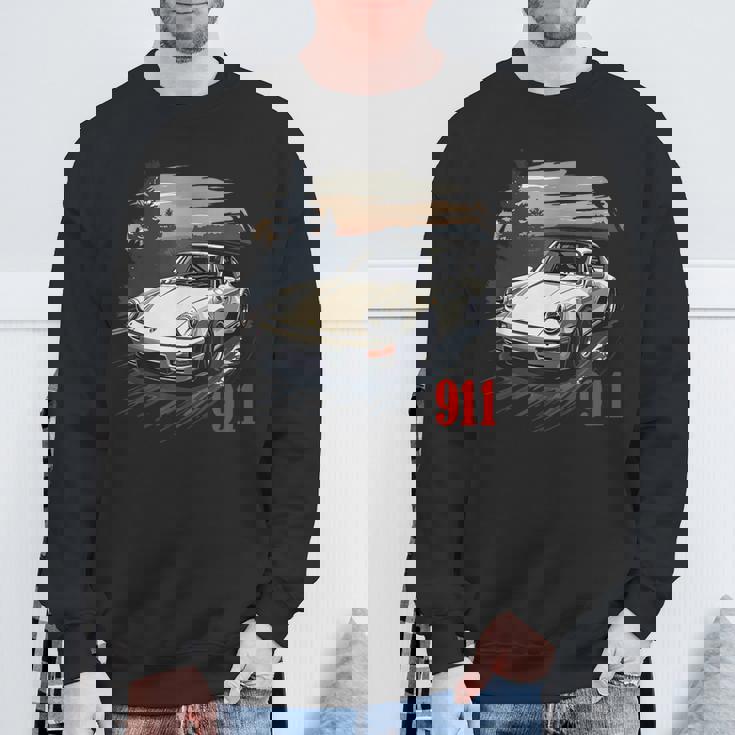 911ターボレトロヴィンテージ964カークラシック自動車トラック。 スウェットシャツ 高齢者への贈り物