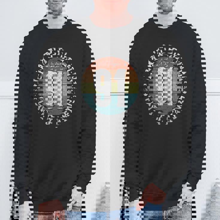 91歳のギフト ヴィンテージ 1934年限定版 91歳の誕生日 スウェットシャツ 高齢者への贈り物