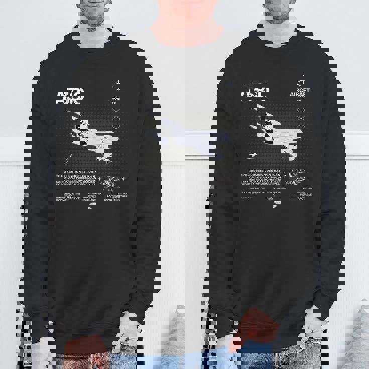 Airbus-A318 エアクラフト ホワイト スウェットシャツ 高齢者への贈り物