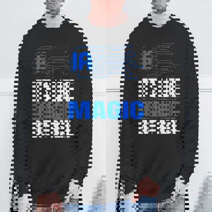 Aiマジック リアルロボットテック 未来 デジタルマインド スウェットシャツ 高齢者への贈り物