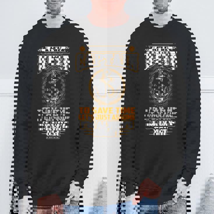 I Am The Captain スウェットシャツ 高齢者への贈り物