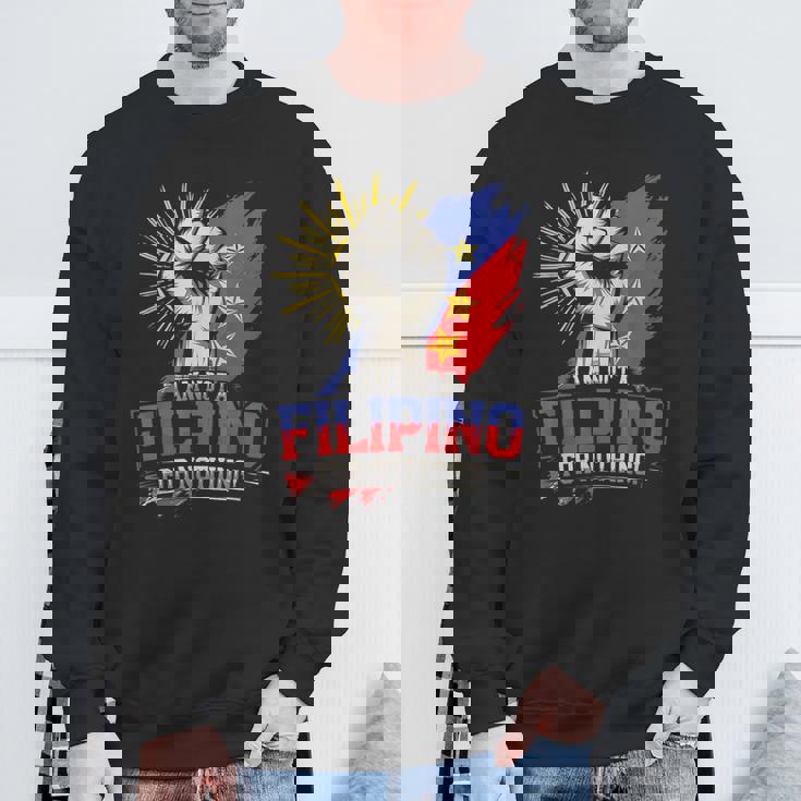 I Am Not A Filipino For Nothing ファイトサポーター サラ・ドゥテルテ スウェットシャツ 高齢者への贈り物