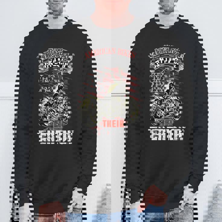 American Bikes Don't Leak Oil バイカーファンロッカーバイク スウェットシャツ 高齢者への贈り物