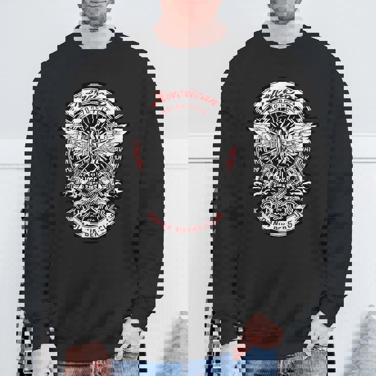 American Motorcycle インディアン バイカー クラブ オートバイ バイカー スウェットシャツ 高齢者への贈り物