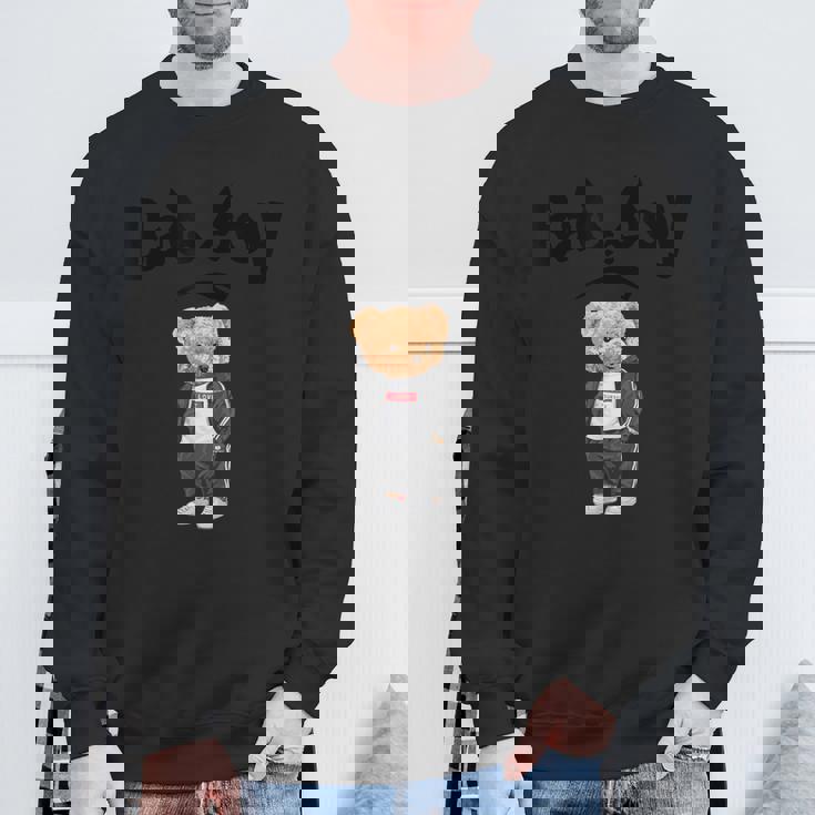 Angry Bad Boystyle Cool Teddy Bear Bad Boy Graphic スウェットシャツ 高齢者への贈り物