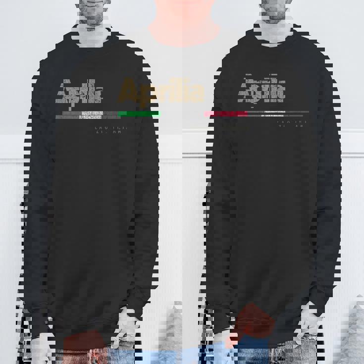 Aprilia イタリア都市レトロフラッグ イタリア スウェットシャツ 高齢者への贈り物