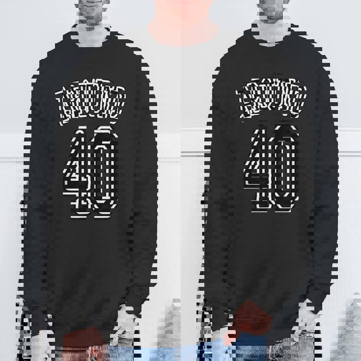 Around 40 アラフォー（四十歳 40才）【ユニフォーム風】（お誕生日）祝 40代 サプライズ 面白 スウェットシャツ 高齢者への贈り物