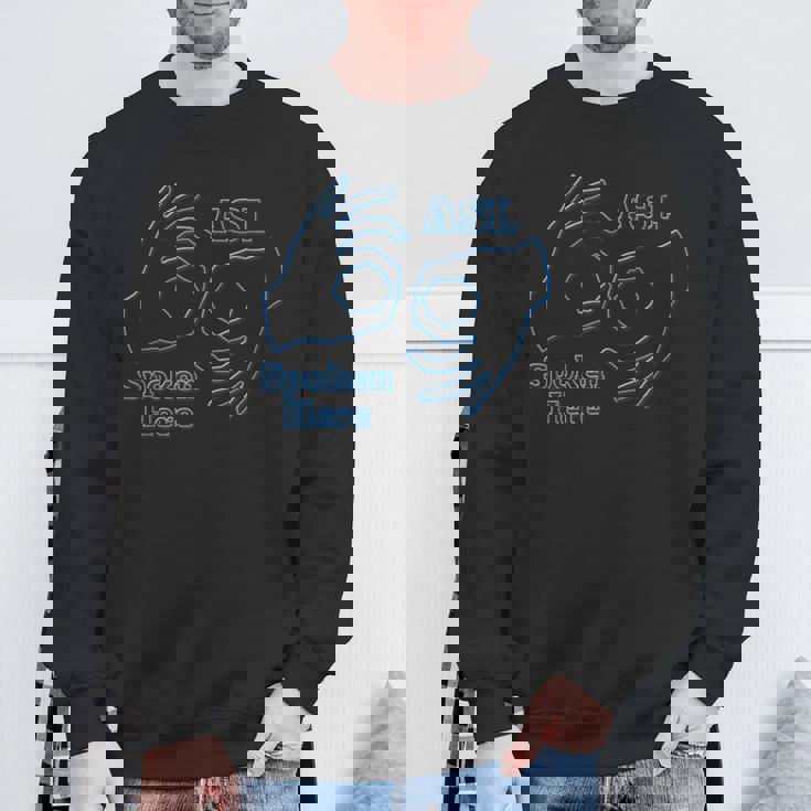 Asl アメリカ手話 Aslpoken Hear スウェットシャツ 高齢者への贈り物