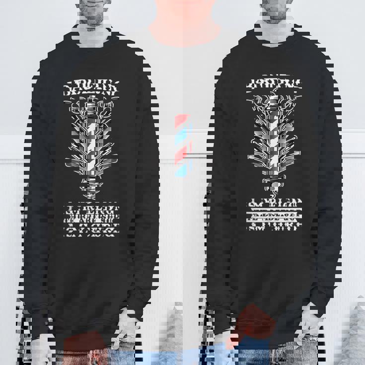 Barber ヘアドレッサー ヘアスタイリスト バーバーショップ バーバー スウェットシャツ 高齢者への贈り物