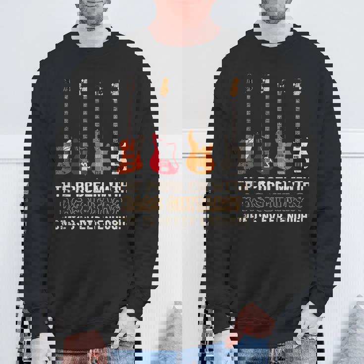 Bass Guitarist ミュージシャンギフト 楽器 ベースギター スウェットシャツ 高齢者への贈り物