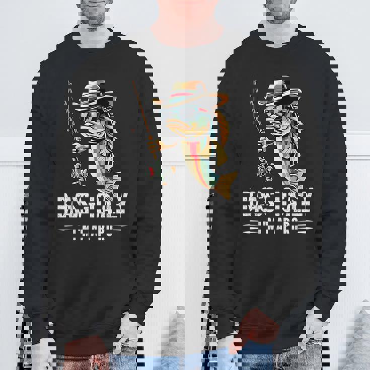 Bass-Ically I'm A Pro バスフィッシングアパレル メンズ キッズ スウェットシャツ 高齢者への贈り物