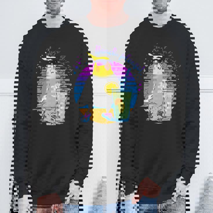 Beach Pleaseummer オカメインコ サングラス バーブ ミーム オウム スウェットシャツ 高齢者への贈り物