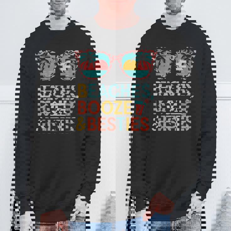 Beaches Booze Besties 夏休み 旅行 ギフト スウェットシャツ 高齢者への贈り物