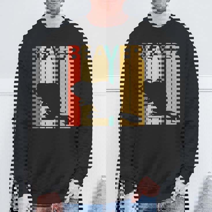 Beaver ビーバー 動物 スウェットシャツ 高齢者への贈り物