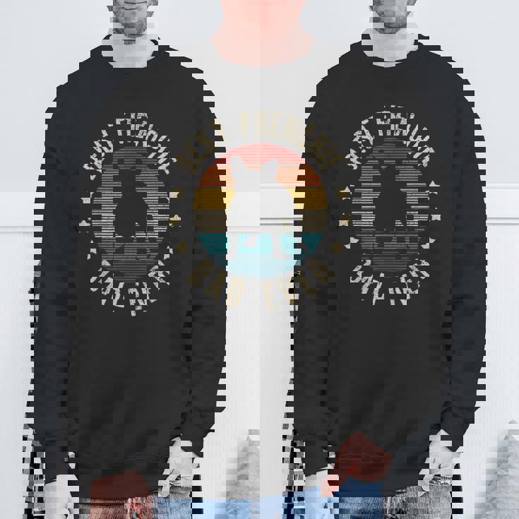 Best Frenchie Dad Ever ヴィンテージ フレンチブルドッグ 面白いギフト スウェットシャツ 高齢者への贈り物