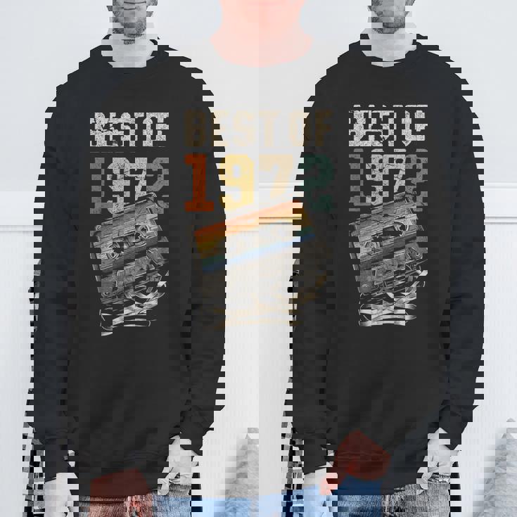 Best Of 1972 カセットテープ 53年 音楽 レトロ 誕生日 スウェットシャツ 高齢者への贈り物