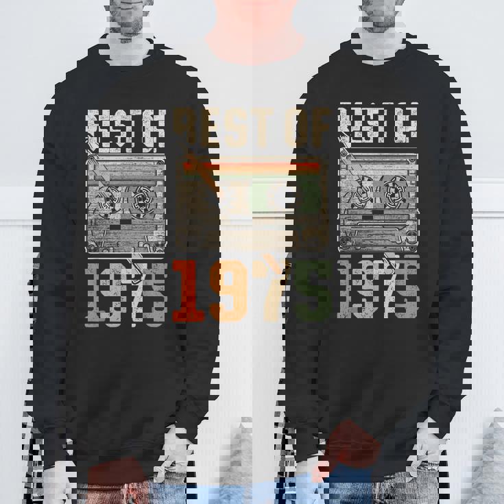 Best Of 1975 オールド・カセット 50歳の誕生日 レトロ スウェットシャツ 高齢者への贈り物