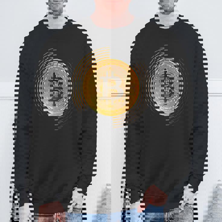 Bitcoin To The Moon And Back、ビットコイン暗号通貨グラフィック スウェットシャツ 高齢者への贈り物