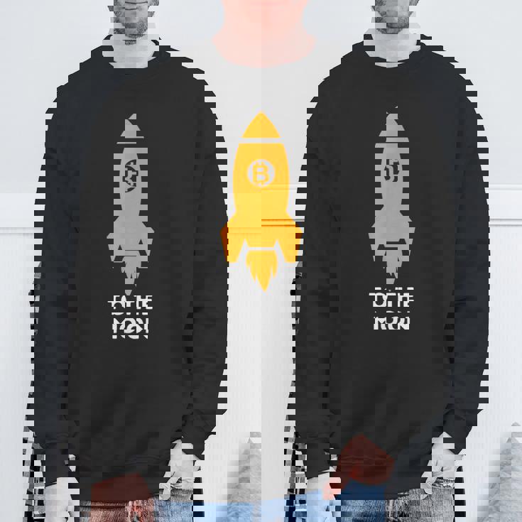 Bitcoin To The Moon おもしろビットコインシャツ ビットコインギフト スウェットシャツ 高齢者への贈り物