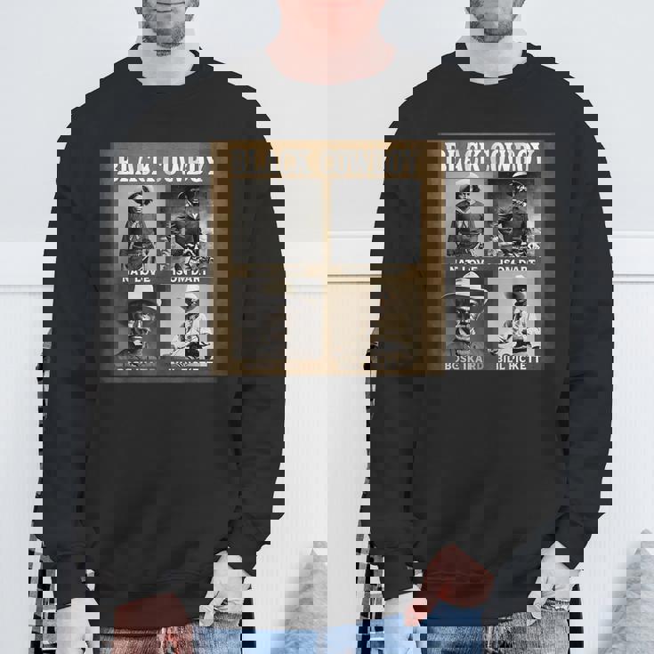 Black Cowboy Western Rodeo Melanin Black History Texas Retro Sweatshirt Gifts for Old Men