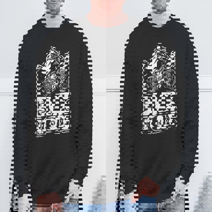 Bmx Mode On Biker Bicycle Bike Cyclist Extremeports Bmx スウェットシャツ 高齢者への贈り物