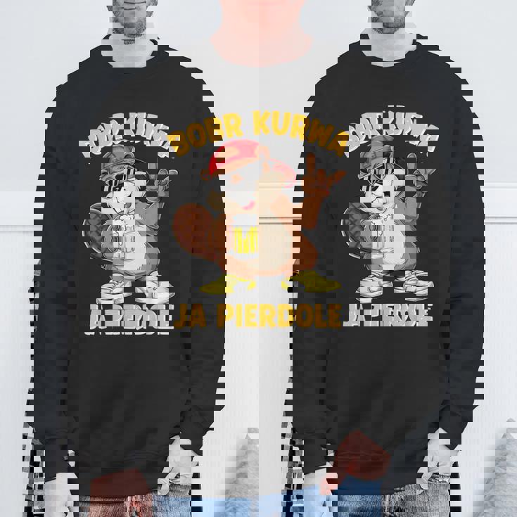 Bober Kurwa Meme Polska ビールコスチューム 面白い はいピエルドールボブル スウェットシャツ 高齢者への贈り物