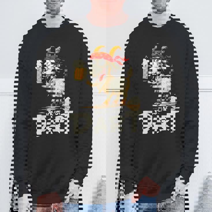 Bock Auf Dart ヤギとビールジョッキ 面白いダーツプレーヤー スウェットシャツ 高齢者への贈り物