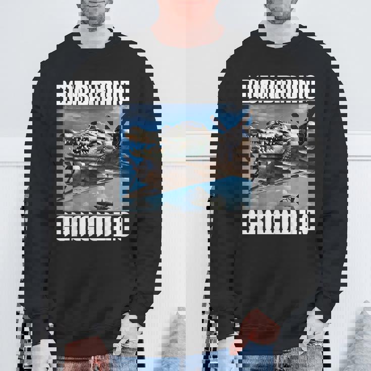 Bombardino Crocodilo イタリアンブレインロットミーム スウェットシャツ 高齢者への贈り物