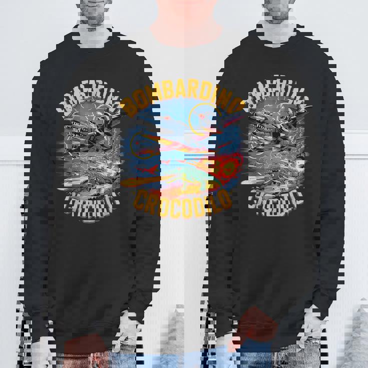 Bombardino Crocodilo Italian Brainrot スウェットシャツ 高齢者への贈り物