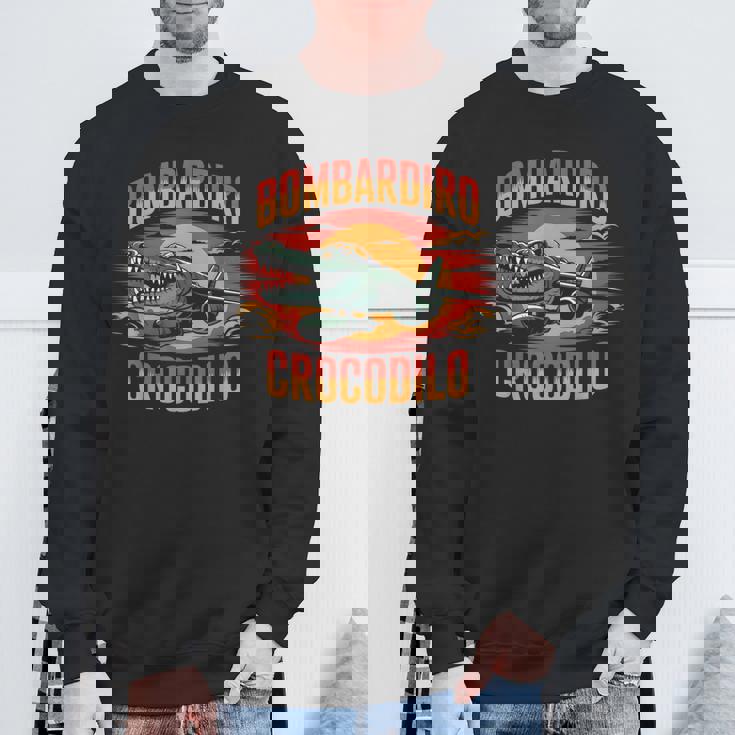 Bombardiro Crocodilo 面白い イタリアン ブレイン ミーム トレンド スウェットシャツ 高齢者への贈り物