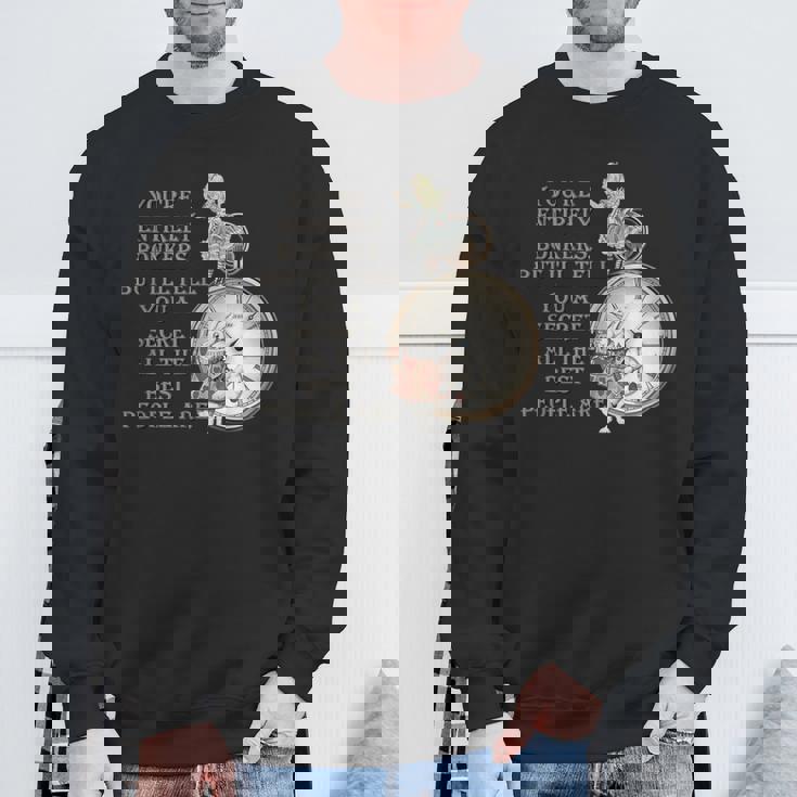 Bonkers Quote Time 不思議の国のアリス スウェットシャツ 高齢者への贈り物