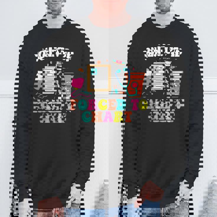 Born To Yap 強制的にチャートナース卒業 スウェットシャツ 高齢者への贈り物