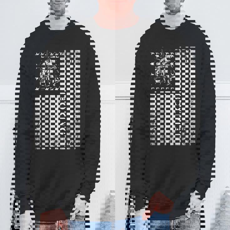 Boxerintage Boxing American Flag Boxing Distressed スウェットシャツ 高齢者への贈り物