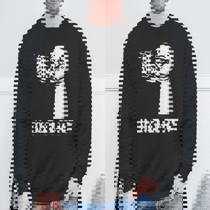 Brain Rot シャツ Word Of The Yeartickman Brainrot スウェットシャツ 高齢者への贈り物