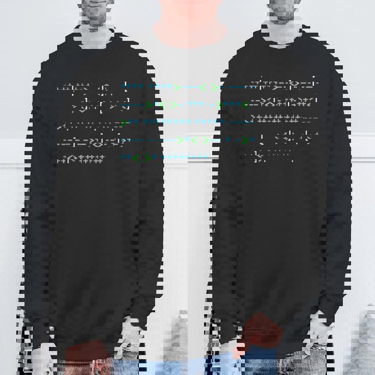 Brainfuck Hello World シャツ、プログラミング、コード、オタク スウェットシャツ 高齢者への贈り物