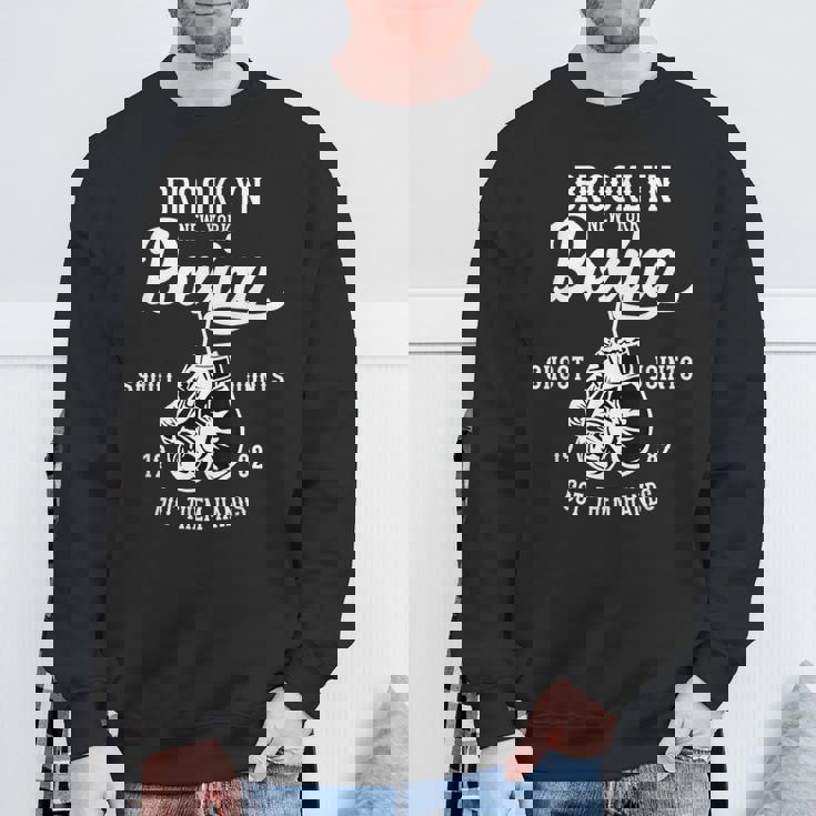 Brooklyn New York ボクシング スローバック スウェットシャツ 高齢者への贈り物