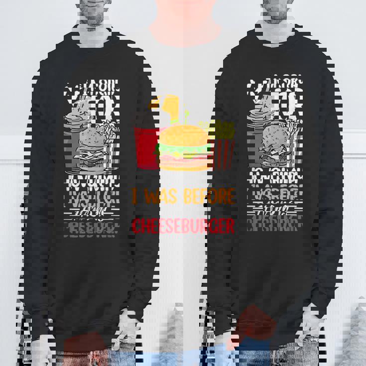 Burger メンズ レディース チーズバーガー ファーストフード バーガー愛好家 スウェットシャツ 高齢者への贈り物